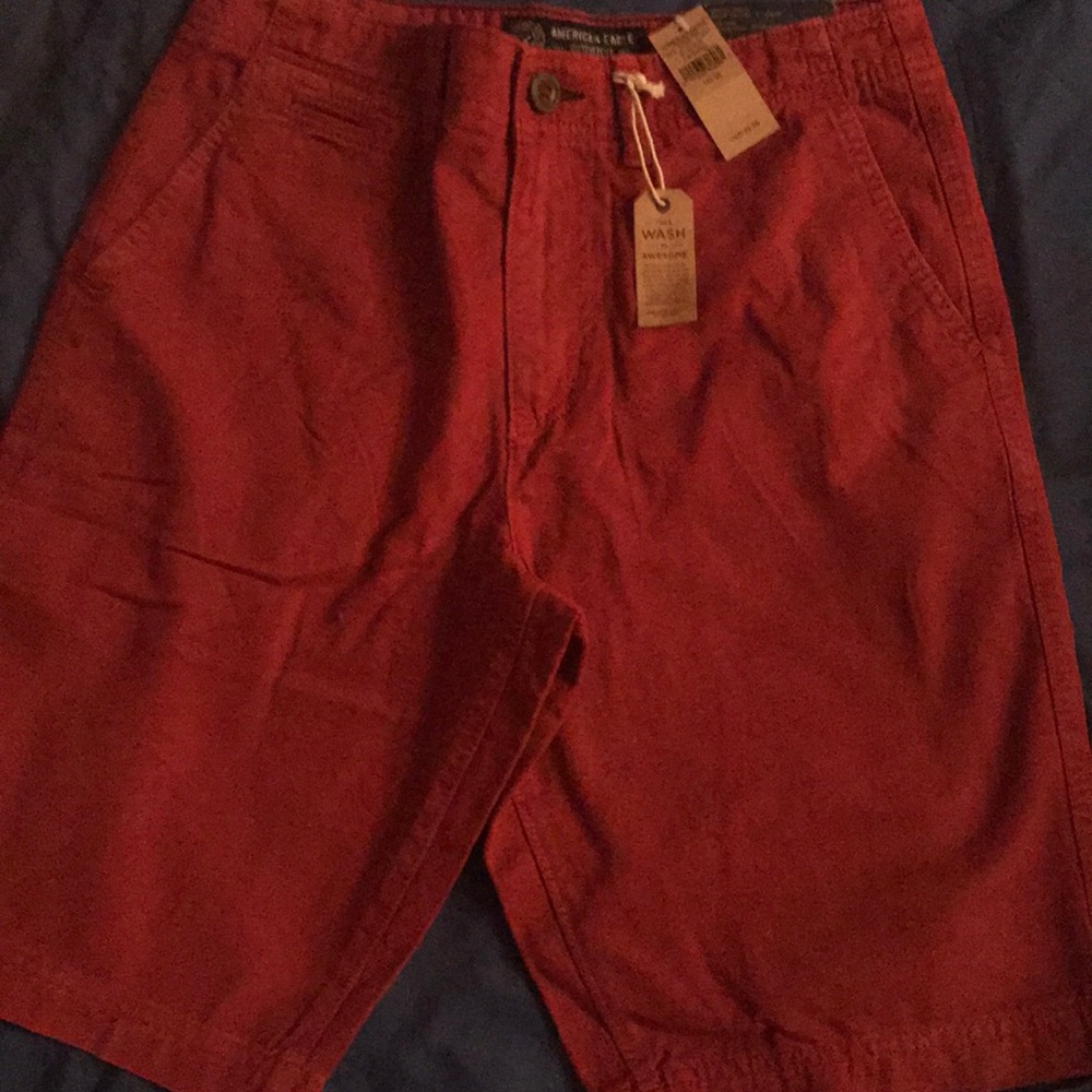 New American Eagle Longer Length Flat front shorts